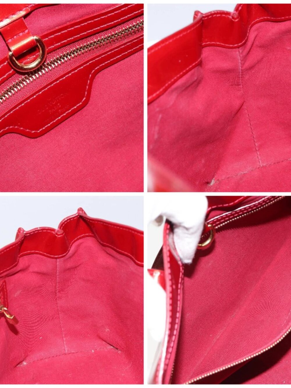 LOUIS VUITTON Vernis Wilshire PM Hand Bag Pomme D'amour - Picture 15 of 16